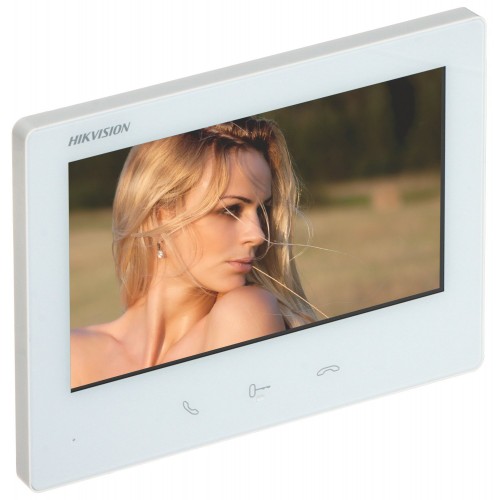 Monitor videointerfon Touch Screen TFT LCD 7 inch, conectare 2 fire, Wifi - HIKVISION