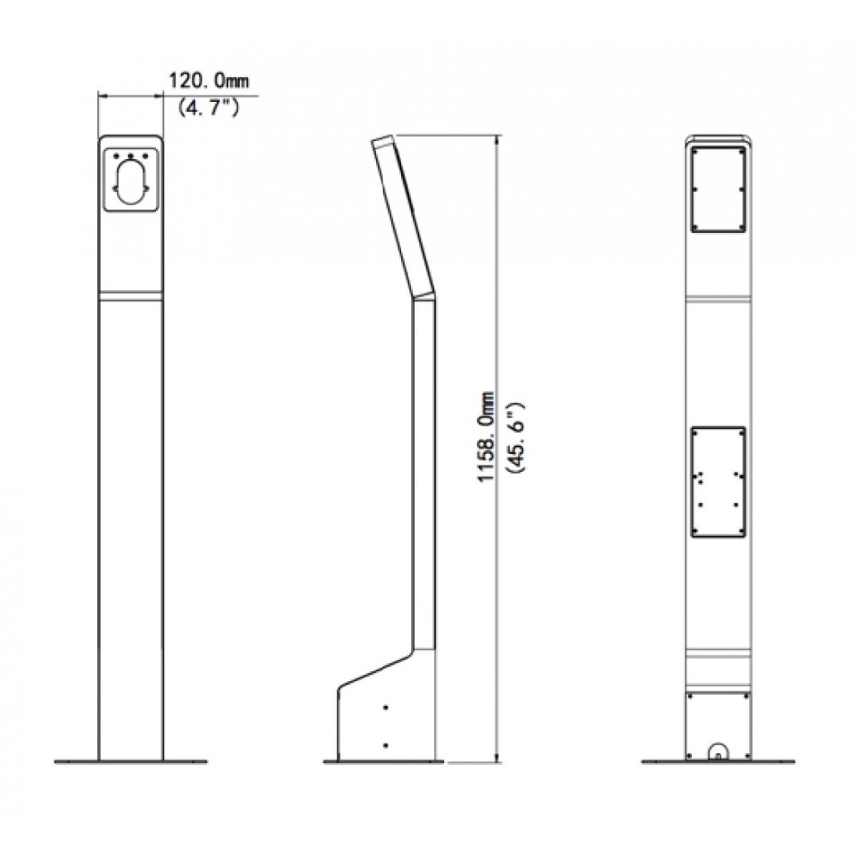 Stand montaj podea pentru terminal acces
