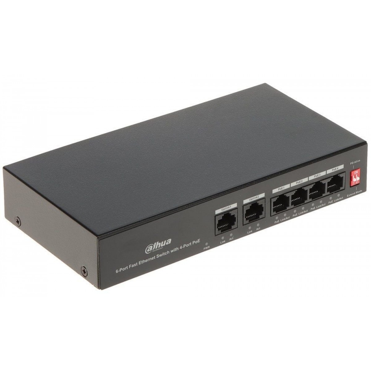 Switch 4 porturi, PoE, 36W, Watchdog, Dahua