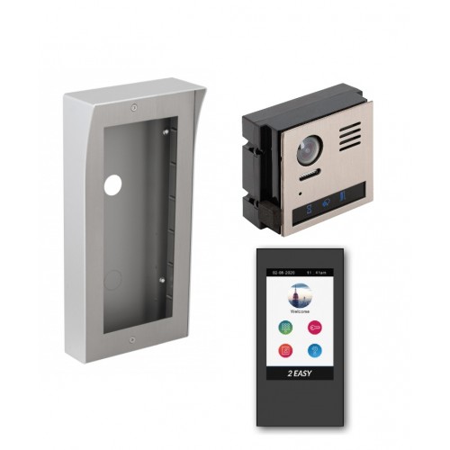 Post videointerfonie bloc DT modular touch EM125khz Mifare 13.56mhz IP65 montaj aplicat