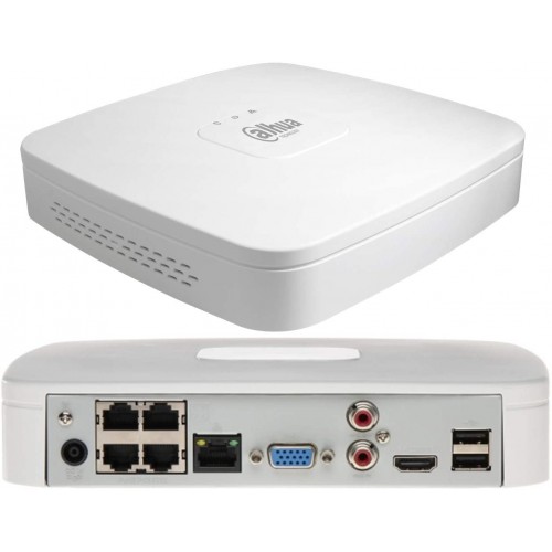 NVR IP Dahua 4canale 4Poe 4K 8mpx 1Hdd H265+ SMD Plus Lite