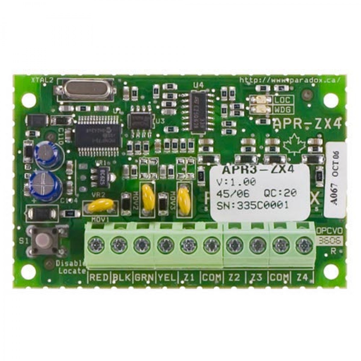 Modul de Extensie pentru 4 zone pe Fir Paradox Digiplex