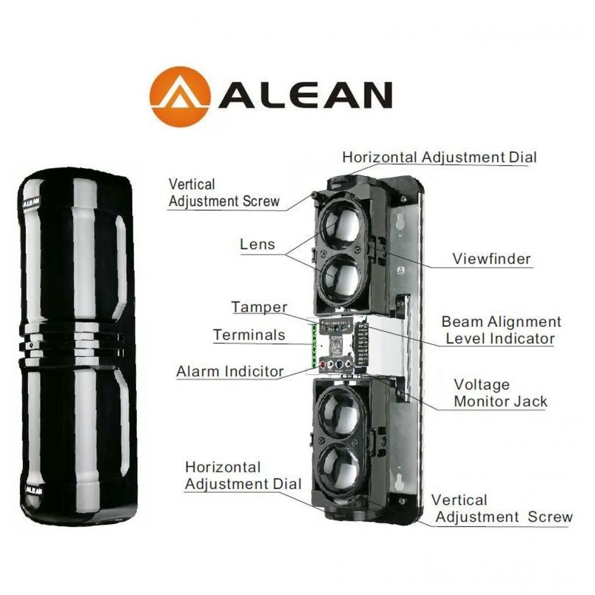 Bariera infrarosu 4 raze frecvente multiple 150 m alean