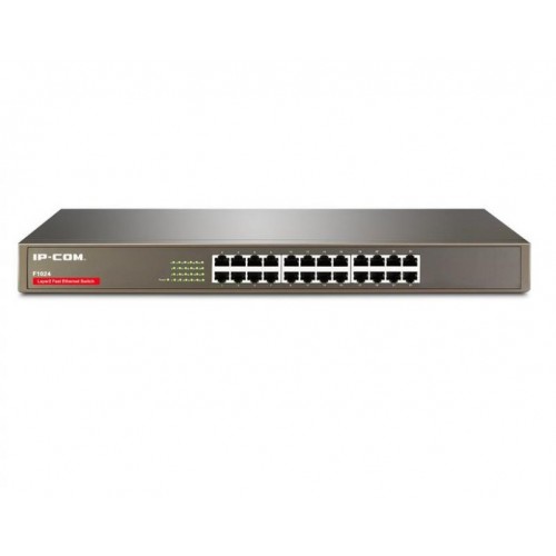 IPCOM Switch 24Port 10/100M rack-mountable 19"-8k Mac - self learning