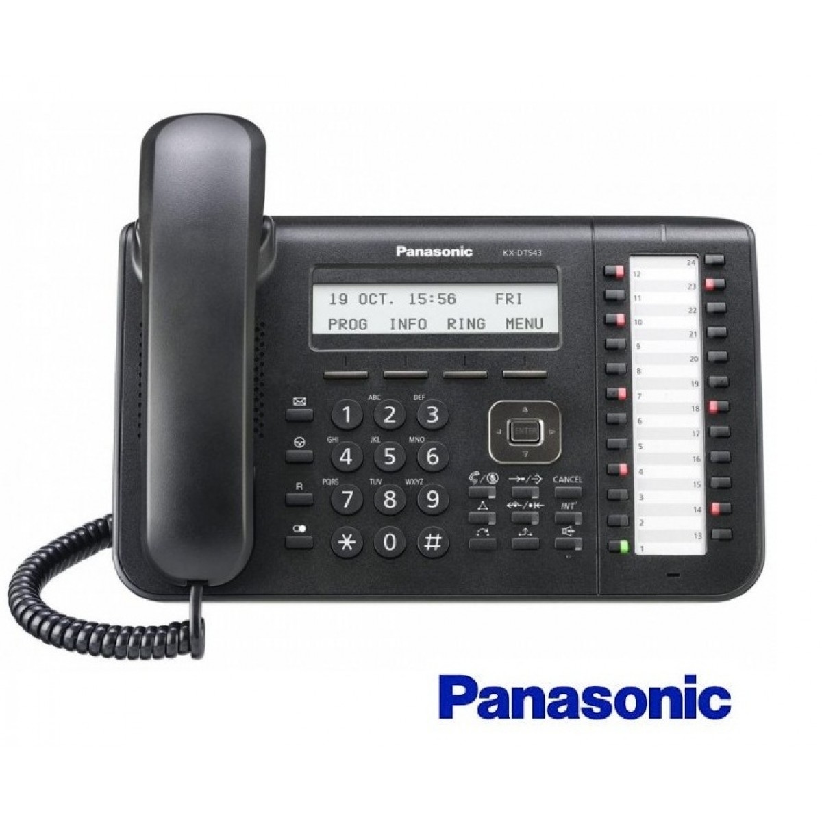 Telefon digital proprietar Panasonic Alb/Negru II