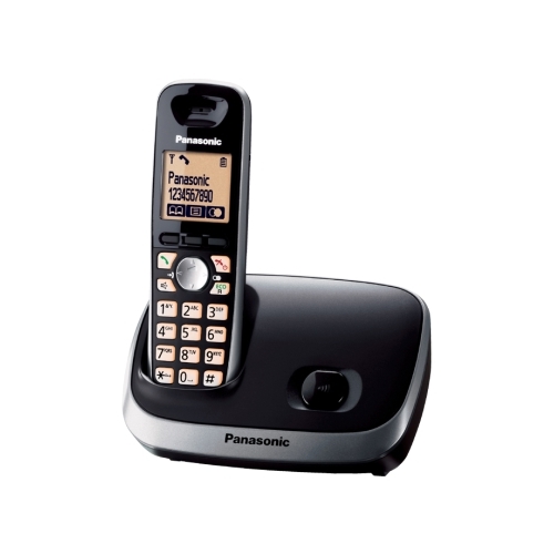 Telefon DECT caller ID negru argintiu