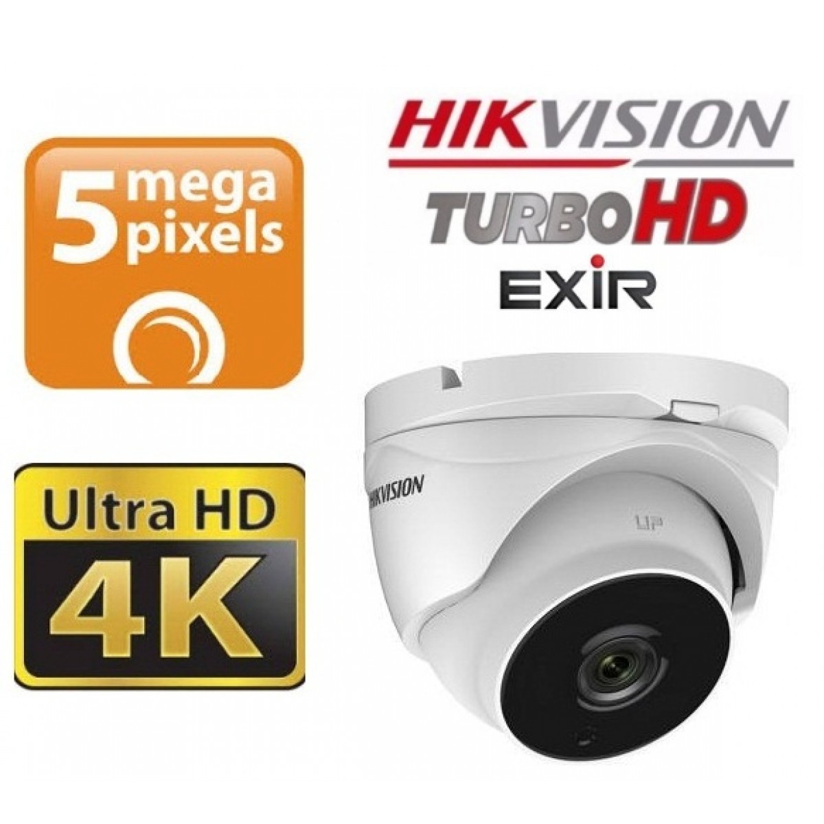 Dome TurboHD TVI 5Mpx Lentila 3.6mm IR 40m Hikvision Dome TurboHD TVI 5Mpx Lentila 3.6mm IR 40m Hikvision