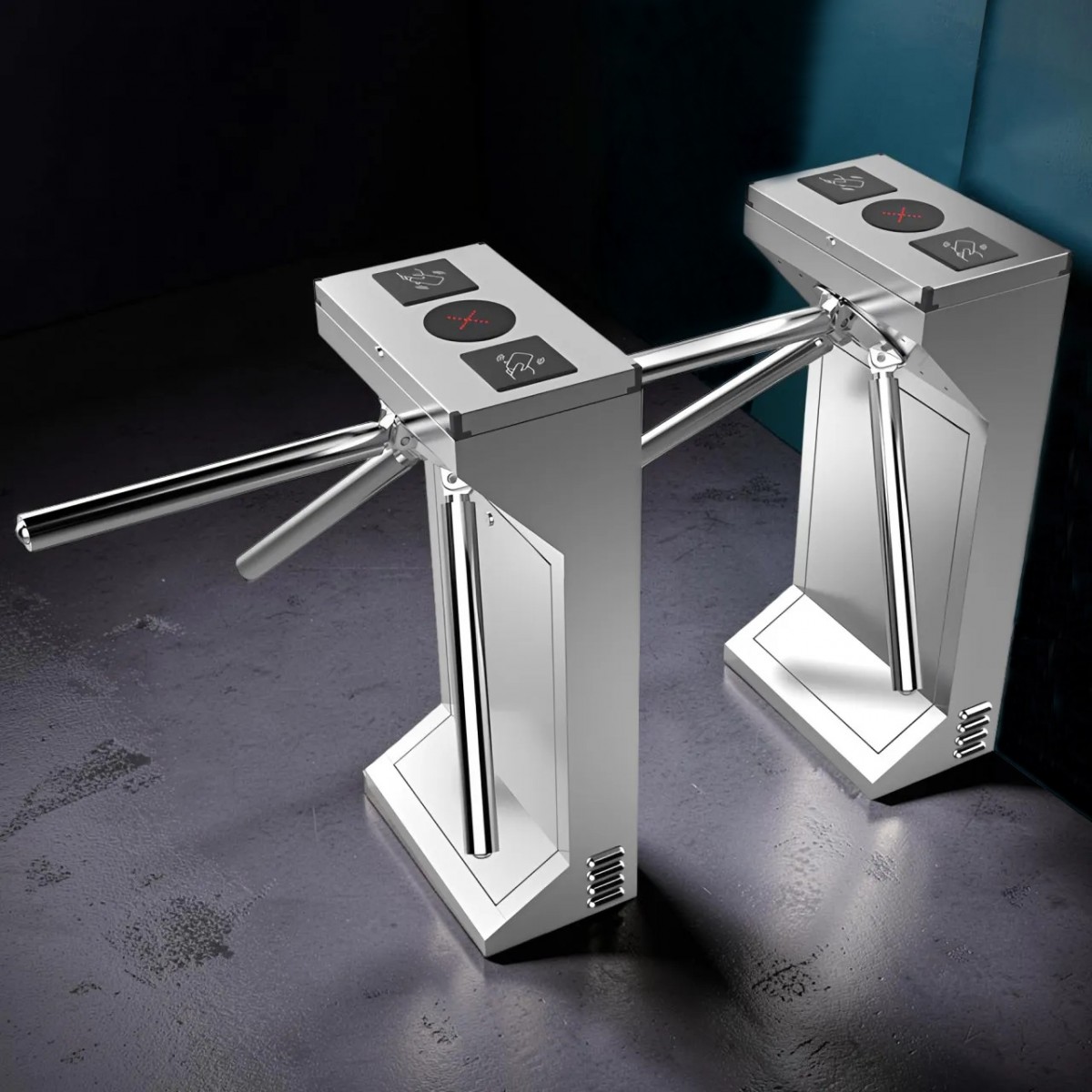 Turnichet bidirectional Inox Semiautomat Drop-arm IP54 Turnichet bidirectional Inox Semiautomat Drop-arm IP54