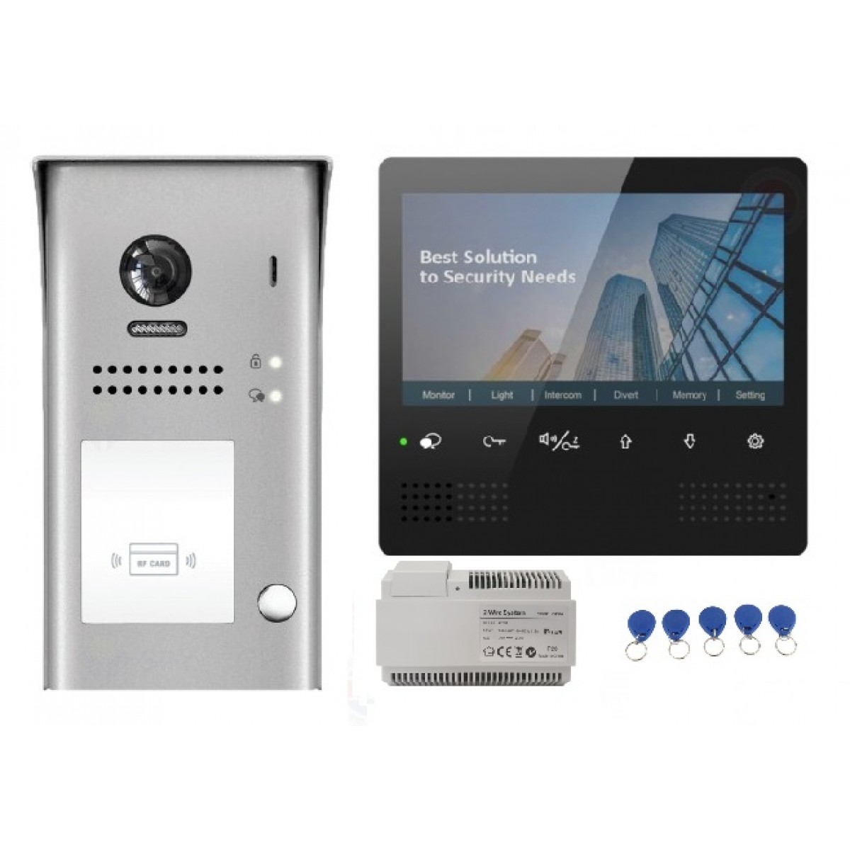 Kit Videointerfon 1Familie Monitor 7"LCD  cititor card