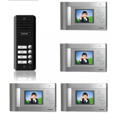 Kit Videointerfon Color 4" Memorie Imagini Hands-Free Commax